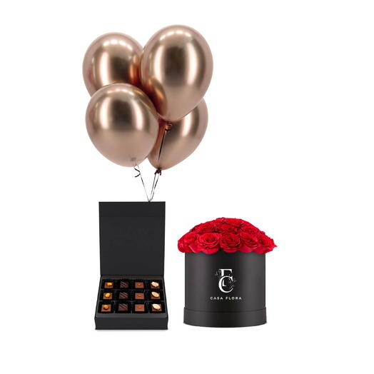 Red rose treat bundle large