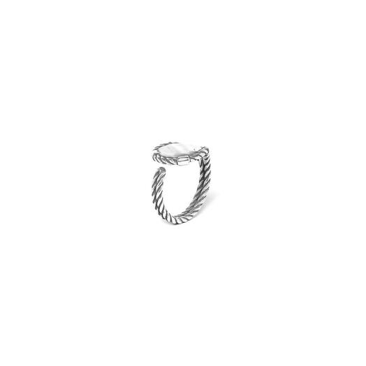 Кольцо ORI TAO, Couture, разъемное, фактурный металл, OT24.1-19-40377 серебристый