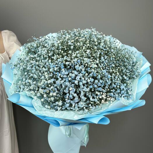Букет из голубой гипсофилы (15 шт)