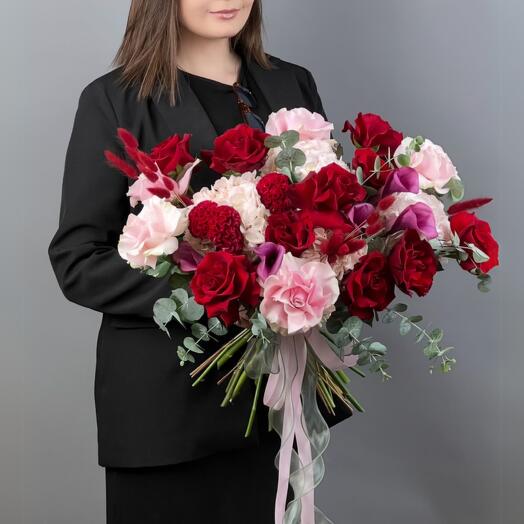 Цветы Букет Art Flowers Бархатный Вечер