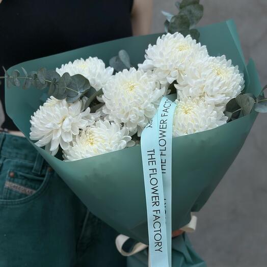 Боул: хризантема,эвкалипт