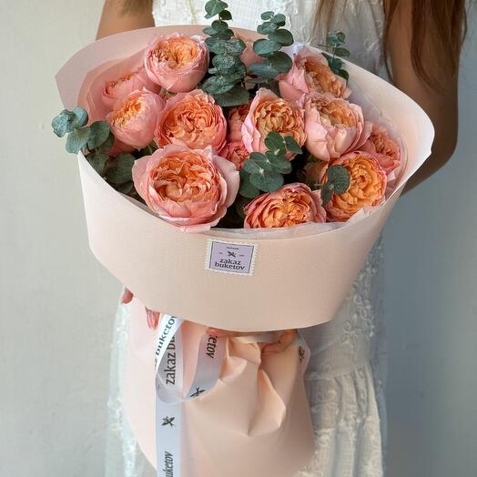 Букет "Пиони роуз мини"
