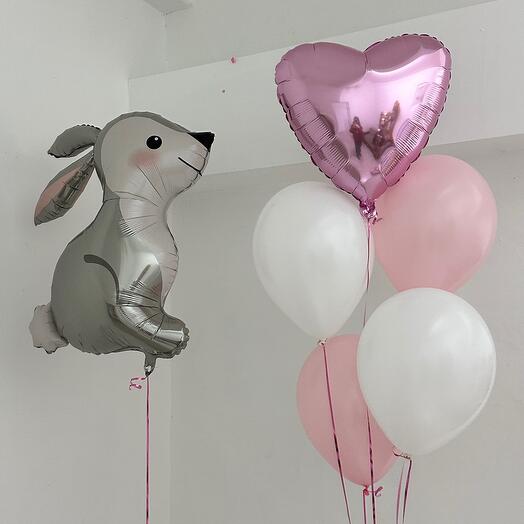 Balls for a girl with a bunny
