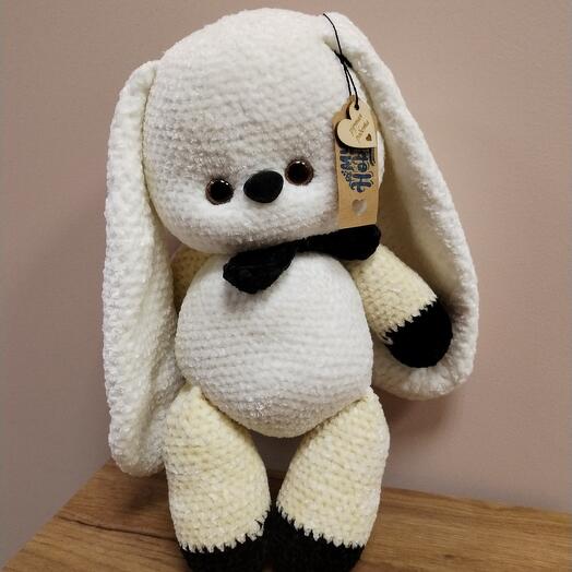 Мягкая игрушка Велюровый зайчонок в белом цвете