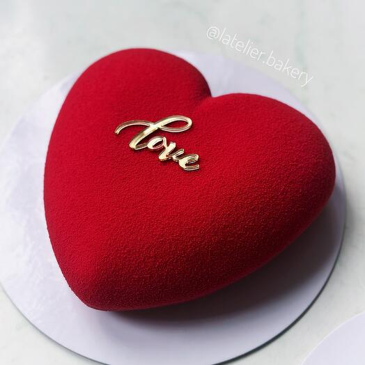 Муссовый торт «Сердце» размер S love