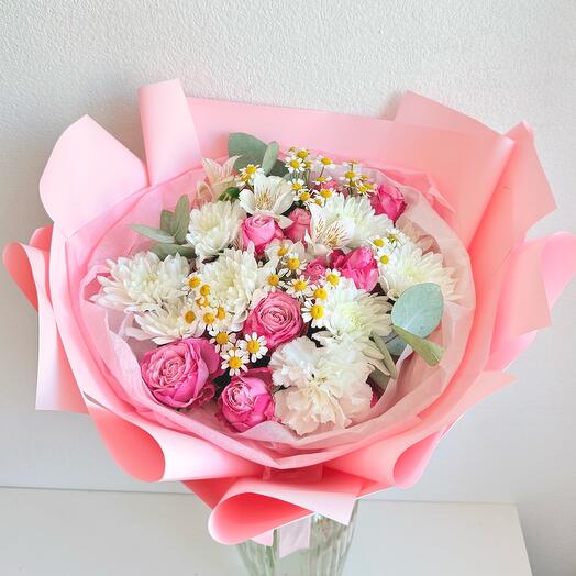 Букет с розой бомбастик 🌸