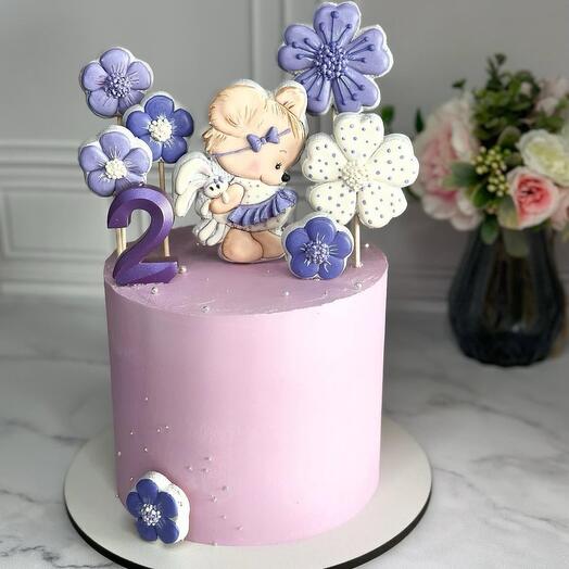 Торт молочная девочка с клубничным конфи