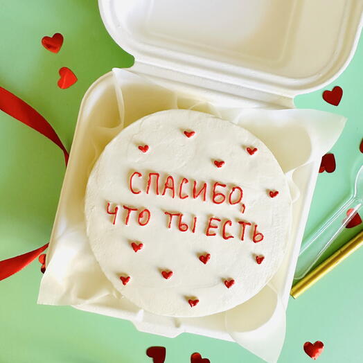 Бенто торт «спасибо» для любимого, любимой, девушке, парню, маме, день отца