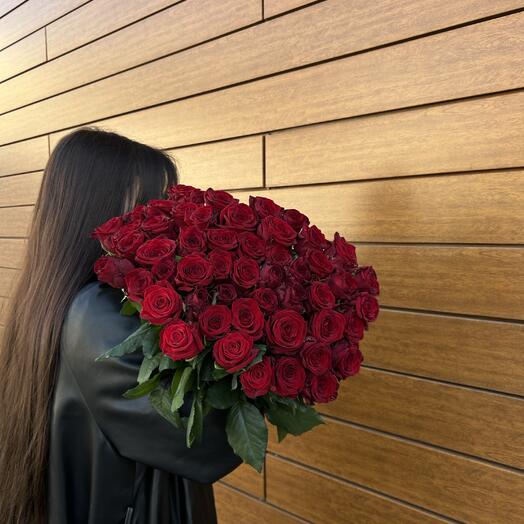 Букет из 51 красной розы 🌹