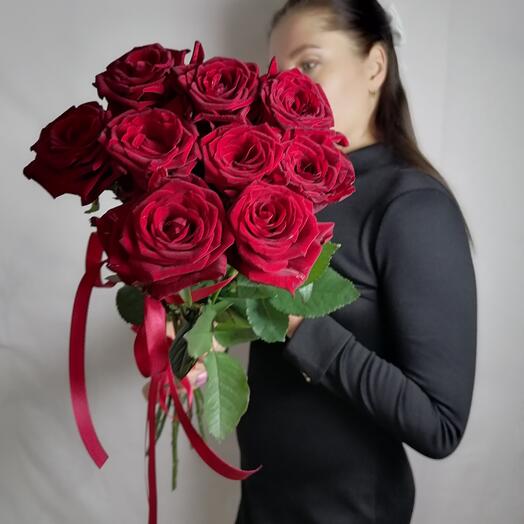 🌹Красные розы под ленту