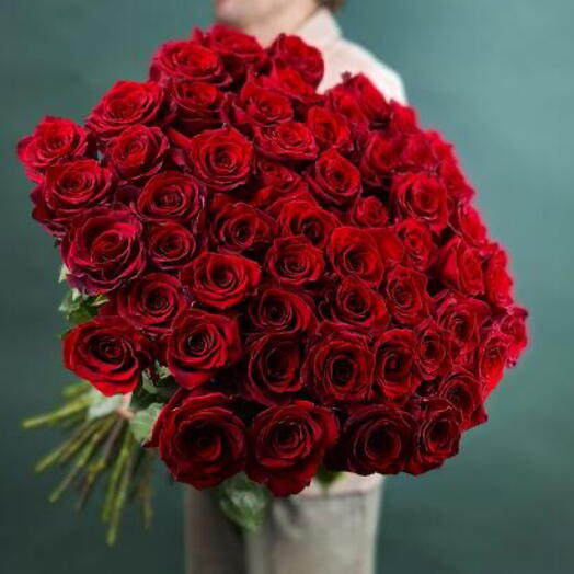 🌹Букет 51 роза Эквадор под ленту/Цветы Уфа/Цветы в Уфе/Доставка цветов Уфа