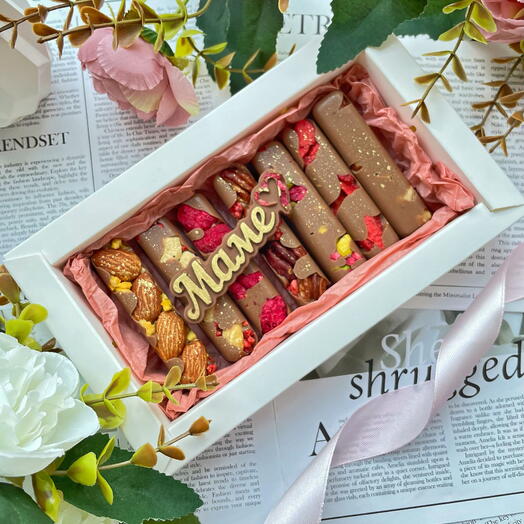 Шоколадные батончики в подарок маме💝