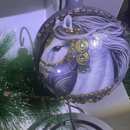 Новогодний шар SWAROVSKI "Изумрудная грация" (2530)