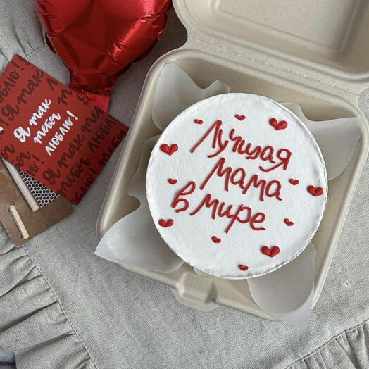 Бенто-торт "Лучшая мама в мире" на день Матери
