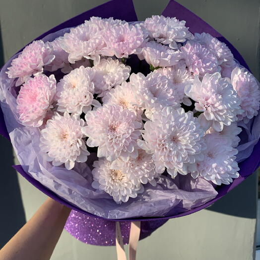 Блестящий комплимент из хризантем 💎💎 маме