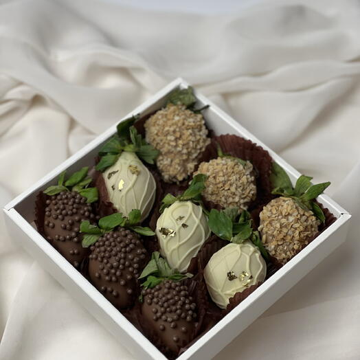 Fresas cubiertas de chocolate 9 piezas