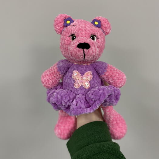 Вязаная игрушка Мишка 29см