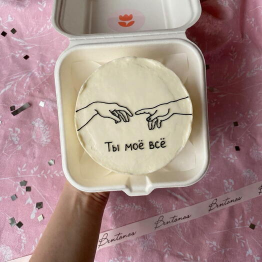 Бенто торт на День Святого Валентина Ты моё всё, коллекция «14 февраля»