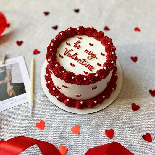 Бенто торт 600г для второй половинки «be my valentine»