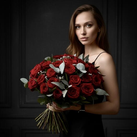 Букет «Valentine Noir»