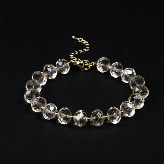 Браслет Дрок Хрусталь шампань 14K 19 см (BRA1136)