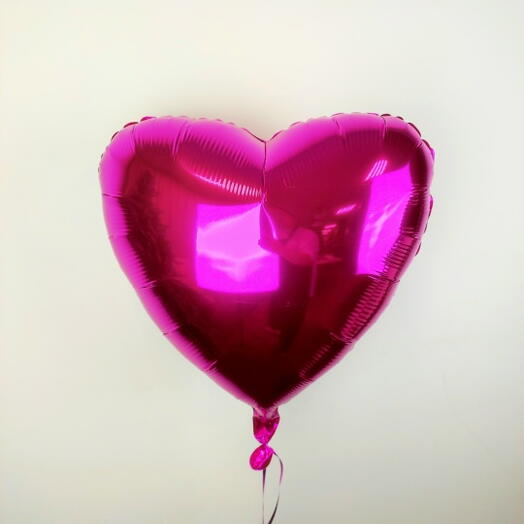 Шар сердце "Фуксия"