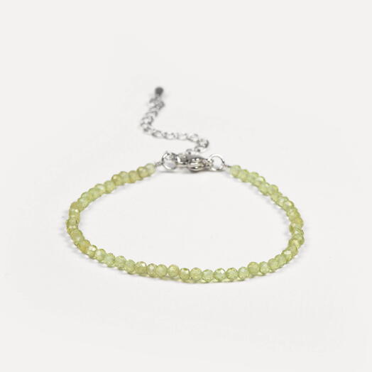 Браслет Ирис Хризолит Rh+ 19 см (BRA1160)
