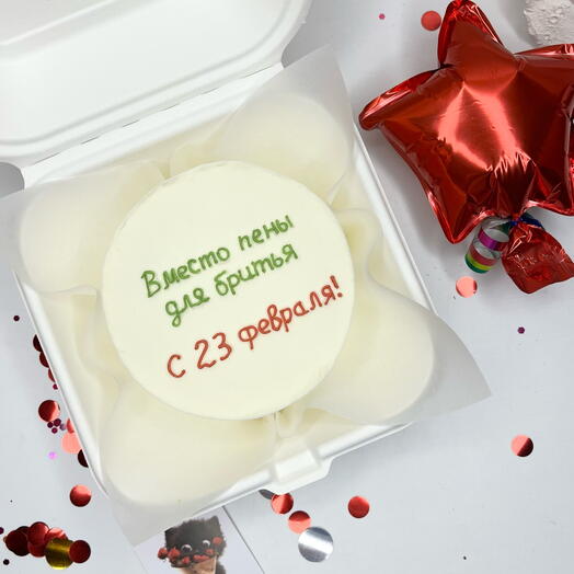 Бенто торт на 23 Февраля «Вместо пены для бритья»