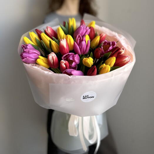Букет "35 тюльпанов микс"