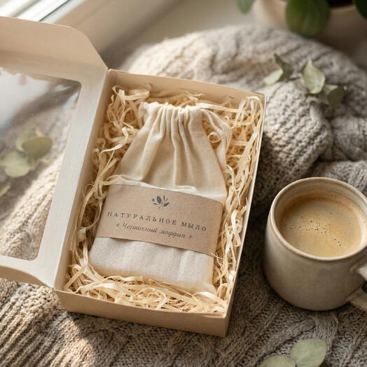 Мыло ручной работы «Черничный маффин»