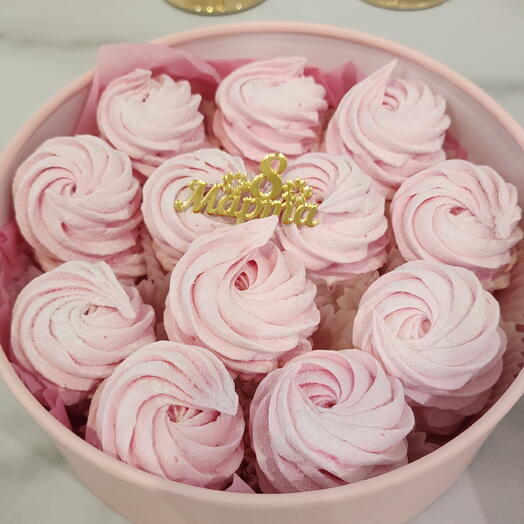 Зефир в шляпной коробочке, 12 шт