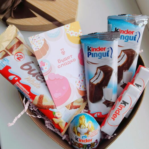 Kinder подарок сладкий девушке на 8 марта