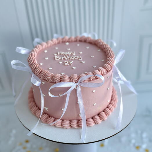 Торт 1кг в стиле Ламбет «Happy birthday»