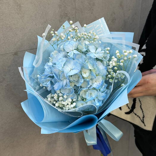 Букет из одной синей гортензии💙