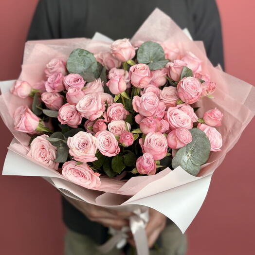 Букет из нежнейшей кустовой розы Bird nest🌸💗💓