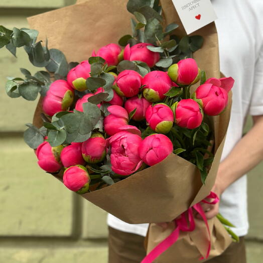 Пионы мнобукет, 25шт