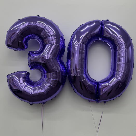 Фольгированные цифры на юбилей 30