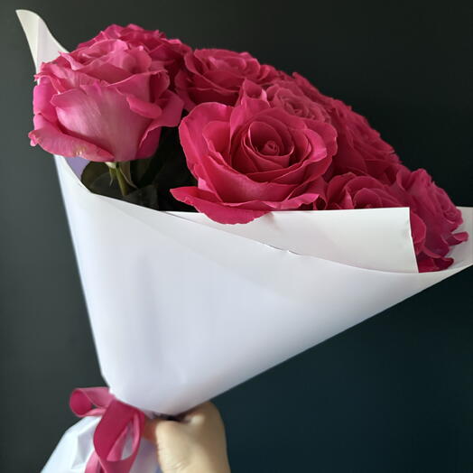 Розы Малиновые 15 шт