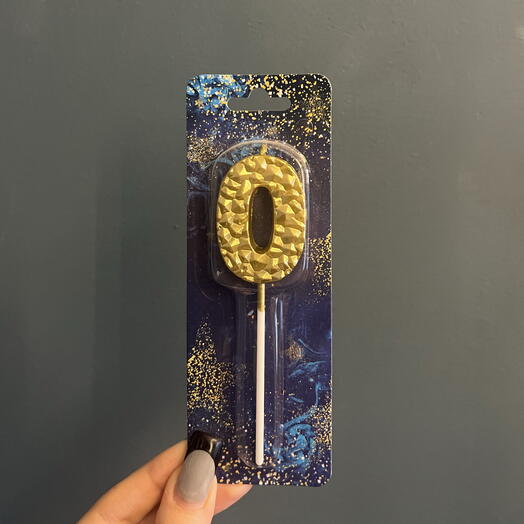 Свеча цифра «0» 🍰