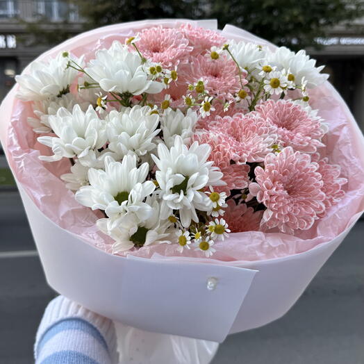 Букет из хризантем и ромашек 🌸🌼