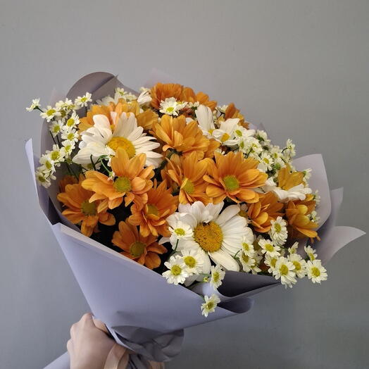 Букет с ромашками