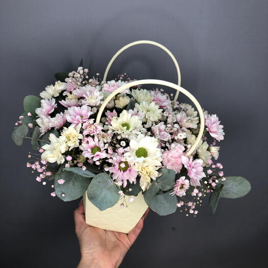 Нежные хризантемы в сумочке🌸