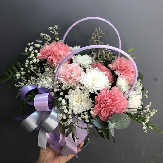 Сумочка с диантусами и хризантемами🌸🌺🌸