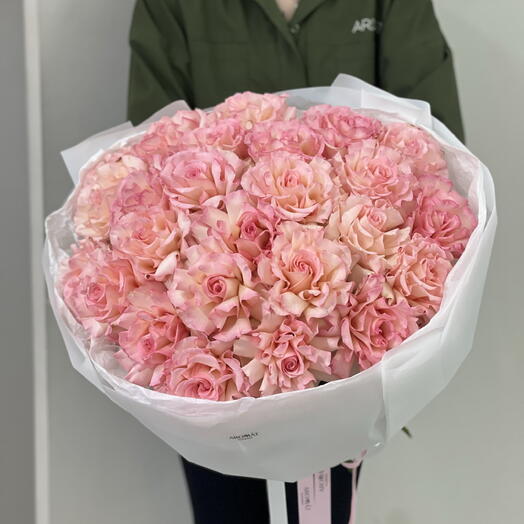 Букет из роз розовых, 29 роз