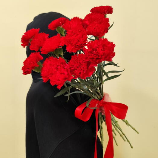 Букет из краснойгвоздики, 15 шт