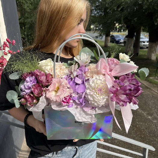 Композиция в сумочке🤍🩷💜
