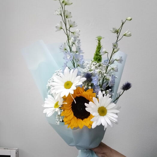 Букет с подсолнухом 🌻