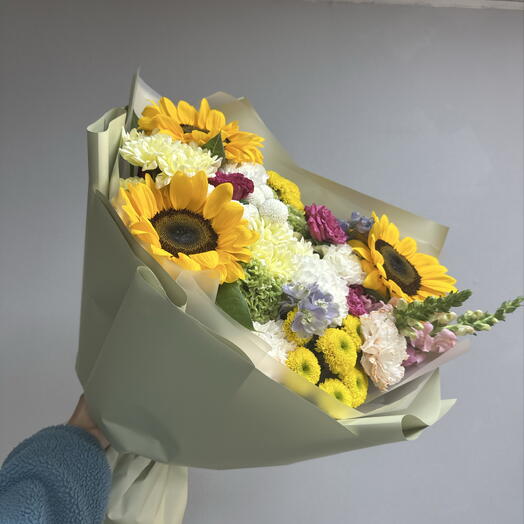 Букет с подсолнухами 🧡