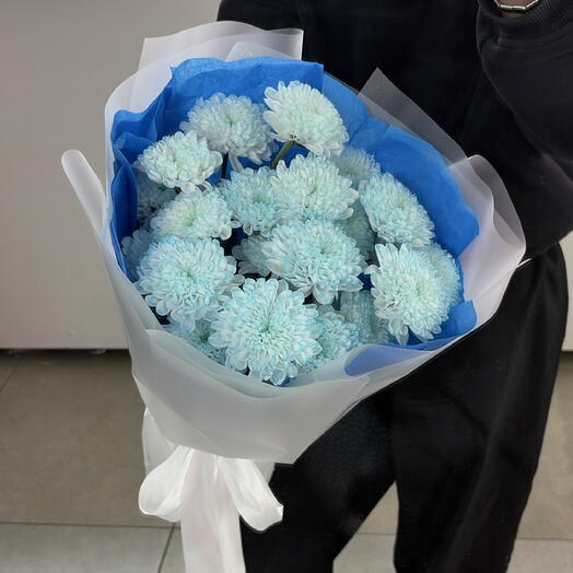 Букет из голубых хризантем 😍