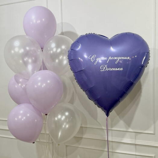 💜 Сиреневые воздушные шары с индивидуальной надписью